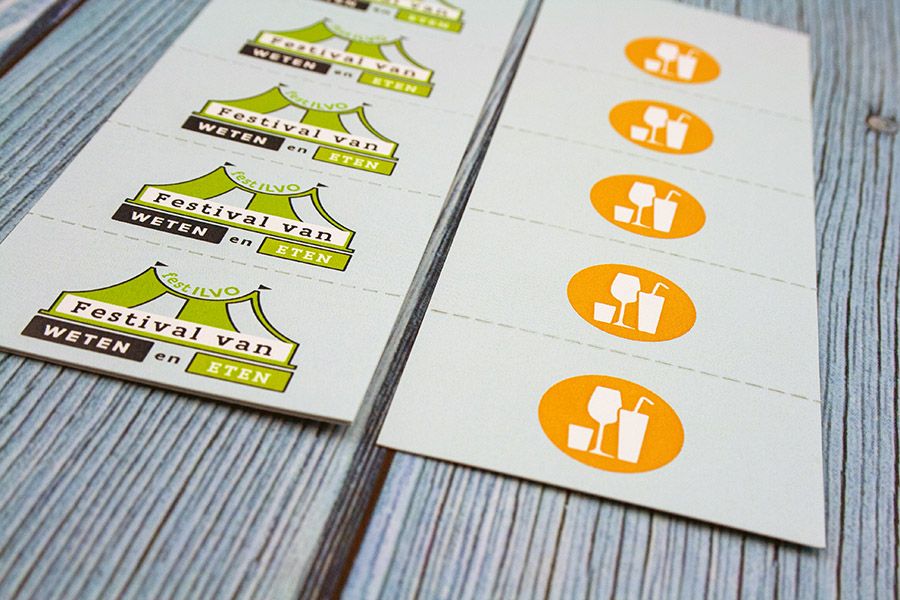 papieren drankbonnen op strips van 5 bonnen - voor festILVO